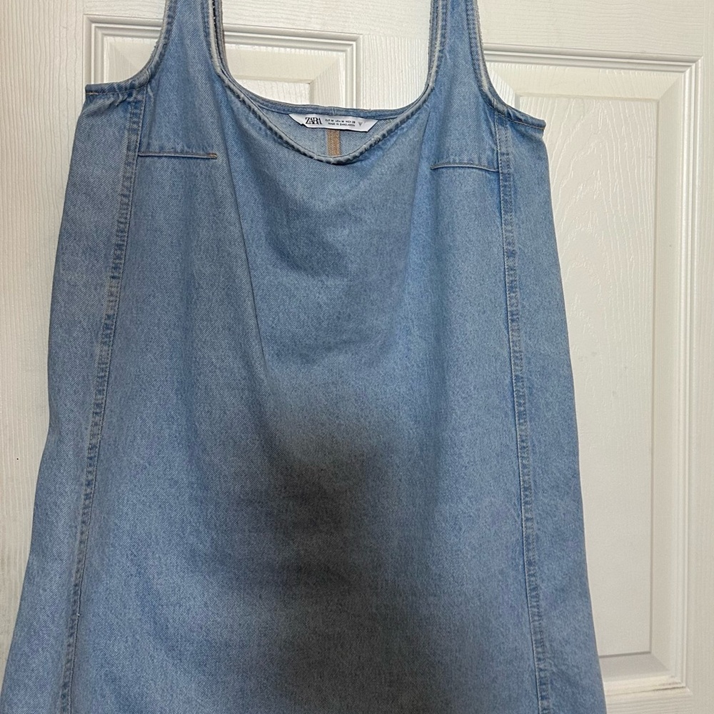 Zara Light Blue Denim Dress